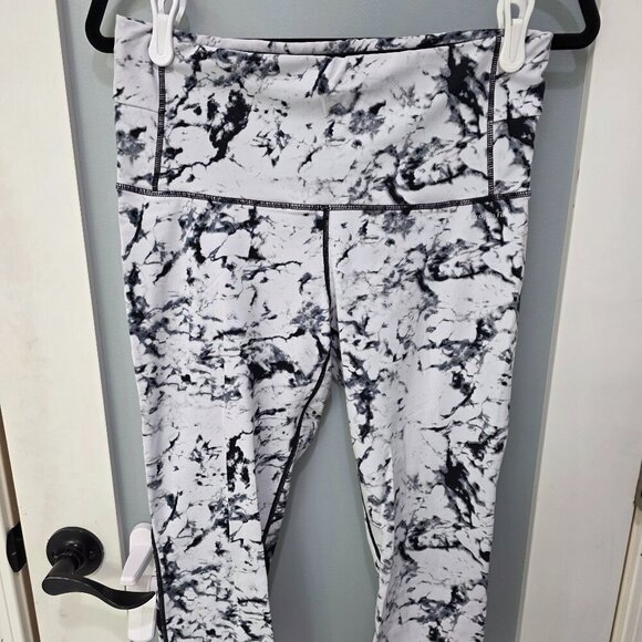 Pants - Dragon Fit Marble Print Compression Leggings – XL High Waist Activewear 🖤🤍